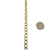 14k Yellow Gold 7.4g Hollow Cable Link Bracelet with Heart Charm 7.25"