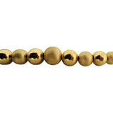 14k Yellow Gold 13.3g Hollow Graduated Ball Bead Necklace Italy 16.5"