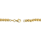 14k Yellow Gold 13.3g Hollow Graduated Ball Bead Necklace Italy 16.5"