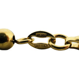 14k Yellow Gold 13.3g Hollow Graduated Ball Bead Necklace Italy 16.5"
