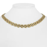 14k Yellow Gold 36.6g Heavy Ladies 8.5mm Panther Link Necklace Italy 17"