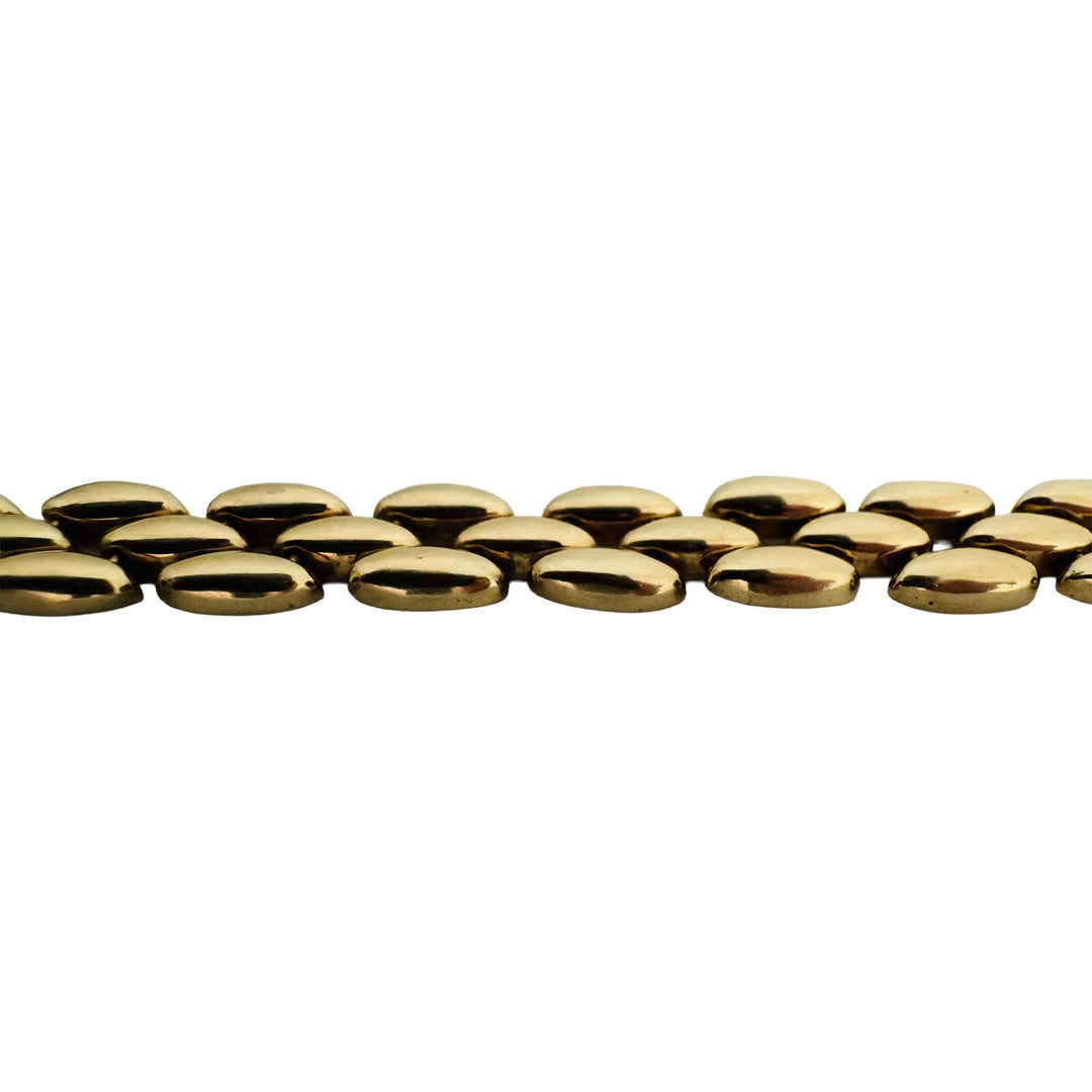 14k Yellow Gold 36.6g Heavy Ladies 8.5mm Panther Link Necklace Italy 17"
