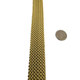 14k Yellow Gold 42.2g UnoAErre Thick Wide 20mm Mesh Link Bracelet Italy 7.5"