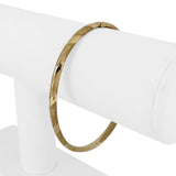14k Yellow Gold 4.8g Hollow Light 4.5mm Bangle Bracelet 7"