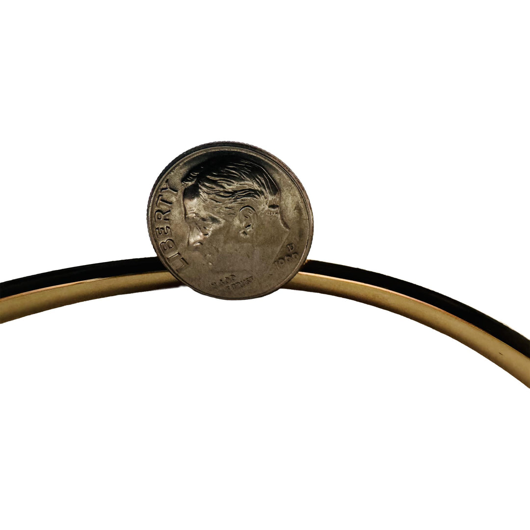 14k Yellow Gold 4.8g Hollow Light 4.5mm Bangle Bracelet 7"