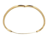 14k Yellow Gold 4.8g Hollow Light 4.5mm Bangle Bracelet 7"