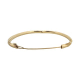 14k Yellow Gold 4.8g Hollow Light 4.5mm Bangle Bracelet 7"