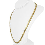 18k Yellow Gold 56g Solid Vintage 5.5mm Fancy Curb Link Chain Necklace Italy 24"