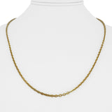 18k Yellow Gold 6.9g Solid Thin 3mm Flat Circle Link Chain Necklace Italy 20"