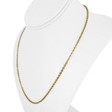 18k Yellow Gold 6.9g Solid Thin 3mm Flat Circle Link Chain Necklace Italy 20"