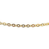 18k Yellow Gold 6.9g Solid Thin 3mm Flat Circle Link Chain Necklace Italy 20"
