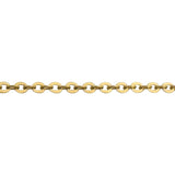 18k Yellow Gold 6.9g Solid Thin 3mm Flat Circle Link Chain Necklace Italy 20"
