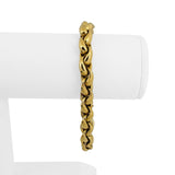 18k Yellow Gold 31.3g Vintage Thick 8.5mm Ladies Fancy Link Bracelet 8"