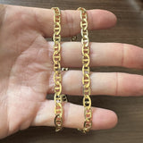 14k Yellow Gold 29g Solid Heavy 6mm Mariner Link Chain Necklace Italy 23"