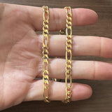 14k Yellow Gold 25g Solid 6mm Figaro Link Chain Necklace Italy 20"
