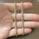 10k Yellow Gold 9.3g Hollow Light 4.2mm Curb Link Chain Necklace 20"