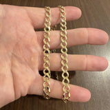 14k Yellow Gold 28.9g Solid Heavy 7mm Curb Link Chain Necklace 21"