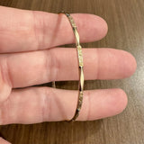 14k Yellow Gold 6g Solid Vintage 2mm Fancy Bangle Bracelet 7.5"