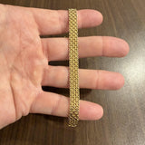 14k Yellow Gold 14.7g Ladies Vintage 8mm Bismark Link Bracelet 7"