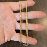 18k Yellow Gold 17g Solid Flat 4mm Fancy Mesh Link Necklace 23.5"