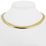 18k Yellow Gold 42.2g Solid Heavy 6mm Omega Link Necklace Italy 16"
