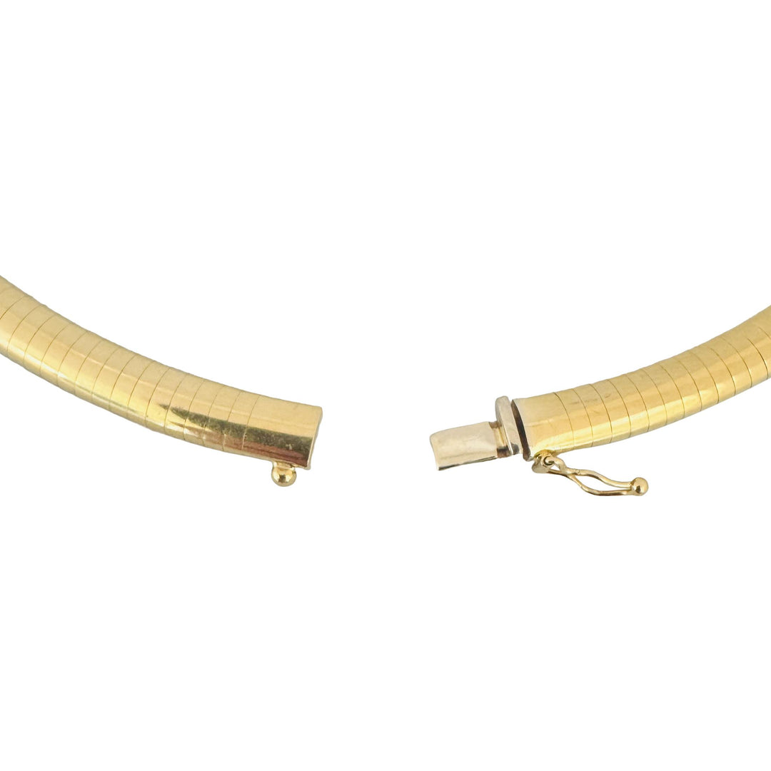 18k Yellow Gold 42.2g Solid Heavy 6mm Omega Link Necklace Italy 16"