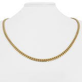 18k Yellow Gold 32.4g Solid Heavy 4mm Cuban Link Chain Necklace 22"