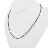 18k Yellow Gold 12.3g Solid Vintage 2.5mm Rope Chain Necklace 18"
