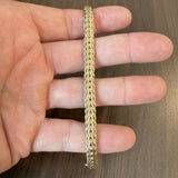 14k Yellow Gold 29.8g Solid Heavy 6.5mm Vintage Mesh Link Bracelet 7.25"