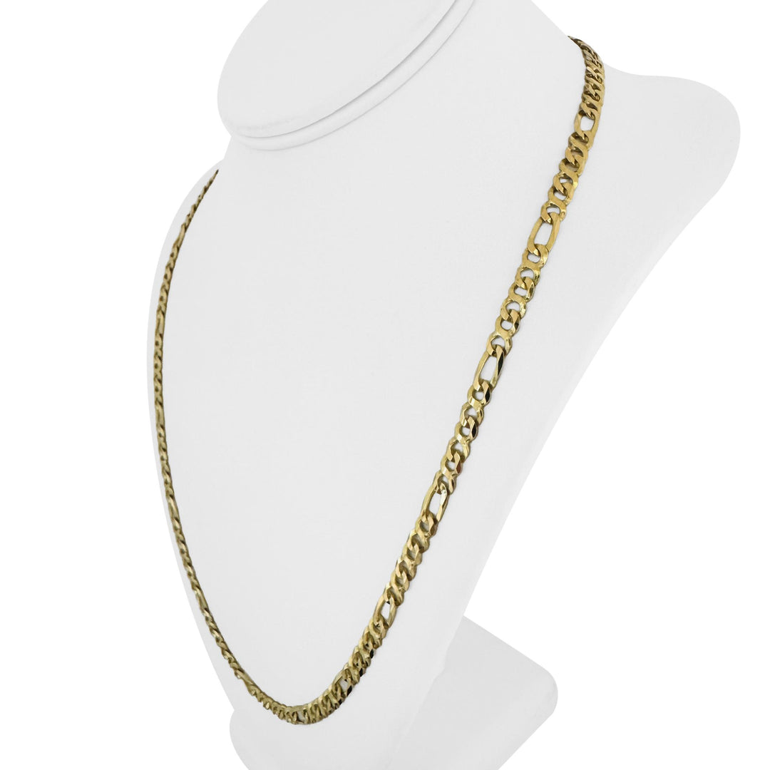 18k Yellow Gold 27g Solid Men's 5.5mm Fancy Curb Link Chain Necklace Italy 23.5"