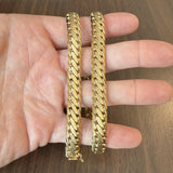 14k Yellow Gold 42g Heavy Thick UnoAErre Flattened Fancy Link Necklace Italy 18"