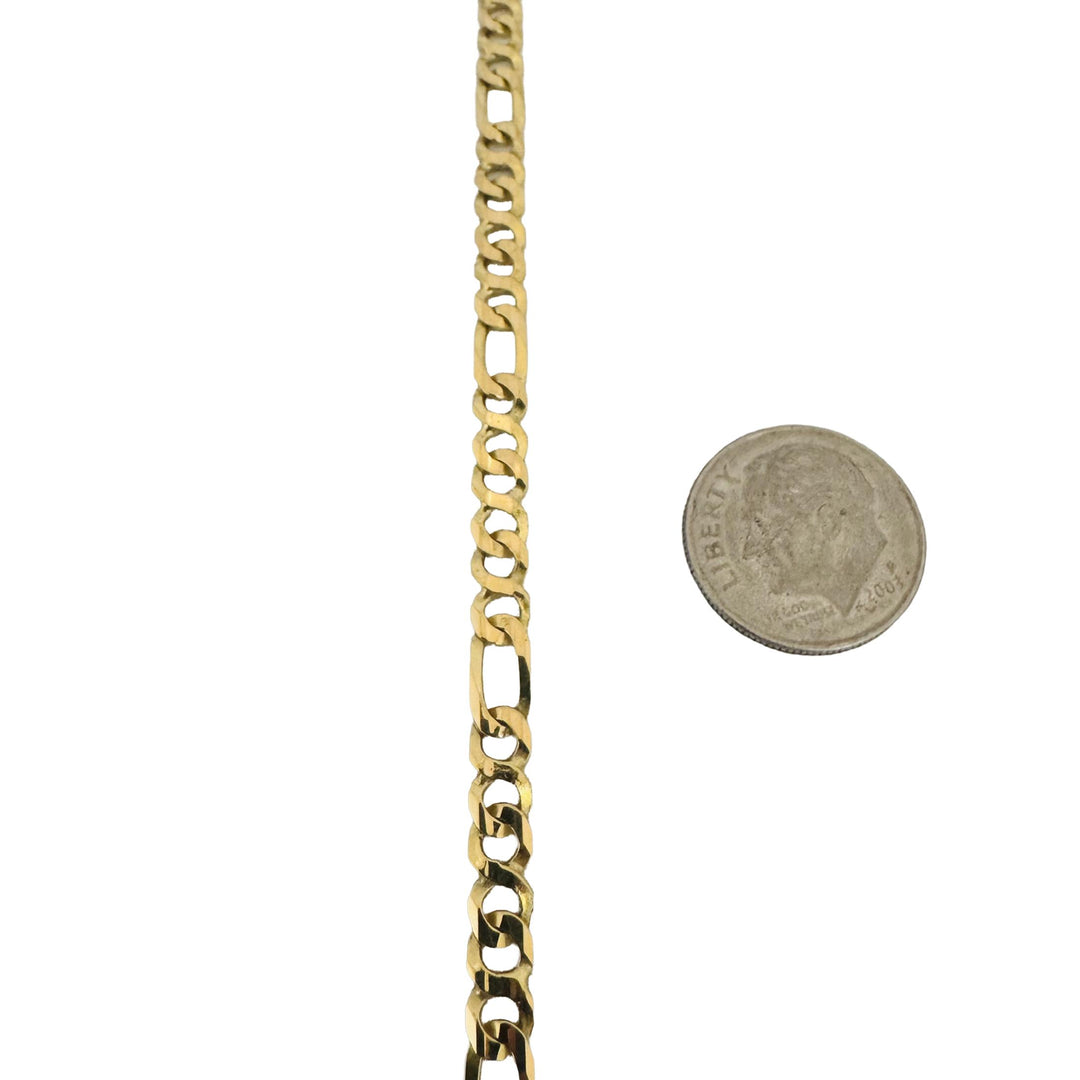 18k Yellow Gold 27g Solid Men's 5.5mm Fancy Curb Link Chain Necklace Italy 23.5"