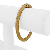 14k Yellow Gold 12g UnoAErre Vintage 6mm Spiral Bangle Bracelet Italy 6.85"