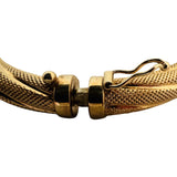 14k Yellow Gold 12g UnoAErre Vintage 6mm Spiral Bangle Bracelet Italy 6.85"