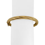 14k Yellow Gold 12g UnoAErre Vintage 6mm Spiral Bangle Bracelet Italy 6.85"