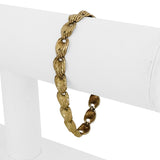 14k Yellow Gold 11g Diamond Cut Vintage Fancy Link Bracelet 7"
