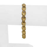 14k Yellow Gold 11g Diamond Cut Vintage Fancy Link Bracelet 7"