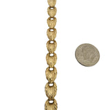 14k Yellow Gold 11g Diamond Cut Vintage Fancy Link Bracelet 7"