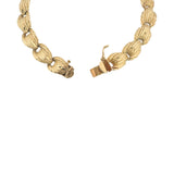 14k Yellow Gold 11g Diamond Cut Vintage Fancy Link Bracelet 7"