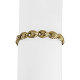 14k Yellow Gold 11g Diamond Cut Vintage Fancy Link Bracelet 7"
