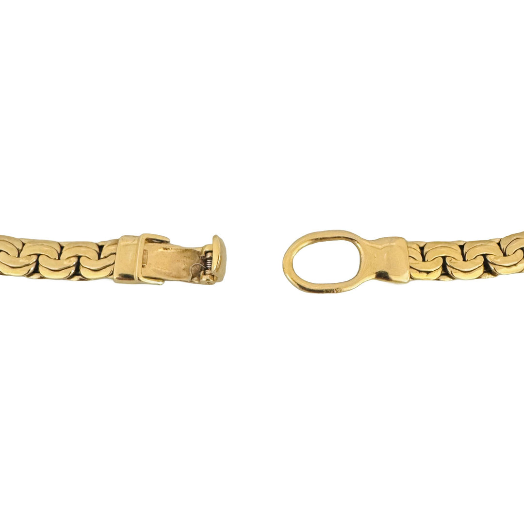 14k Yellow Gold 59.4g Heavy Thick Graduated Fancy Link Necklace Italy 17"