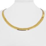 14k Yellow Gold 29.5g Solid Heavy Thick 6mm Herringbone Link Necklace Italy 20"