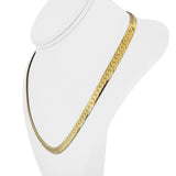 14k Yellow Gold 29.5g Solid Heavy Thick 6mm Herringbone Link Necklace Italy 20"