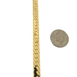 14k Yellow Gold 29.5g Solid Heavy Thick 6mm Herringbone Link Necklace Italy 20"