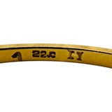 Pair of 22k Yellow Gold 24g Solid Fancy Slip On Bangle Bracelets 7"