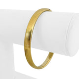 18k Yellow Gold 18.9g Vintage Florentine Finish Bangle Bracelet Italy 7.25"