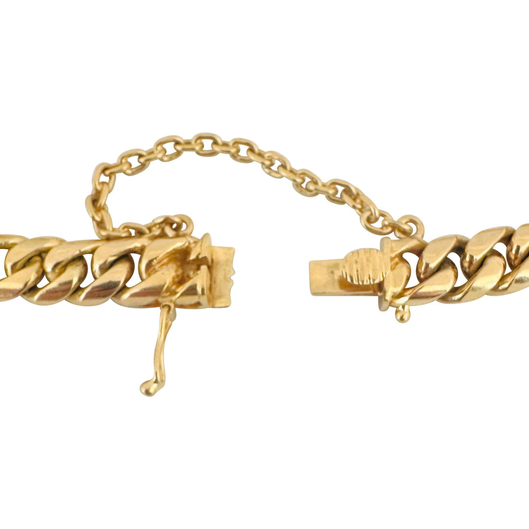 18k Yellow Gold 52.4g Solid Heavy 8mm Cuban Curb Link Bracelet 7.5"