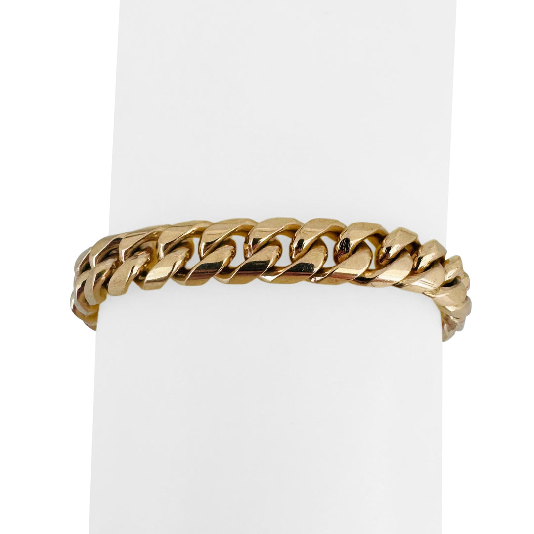 18k Yellow Gold 52.4g Solid Heavy 8mm Cuban Curb Link Bracelet 7.5"