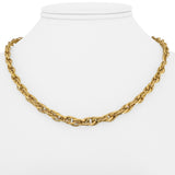 14k Yellow Gold 9.9g UnoAErre Vintage Fancy Link Chain Necklace Italy 17"