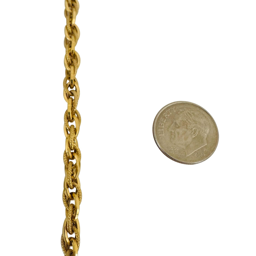14k Yellow Gold 9.9g UnoAErre Vintage Fancy Link Chain Necklace Italy 17"
